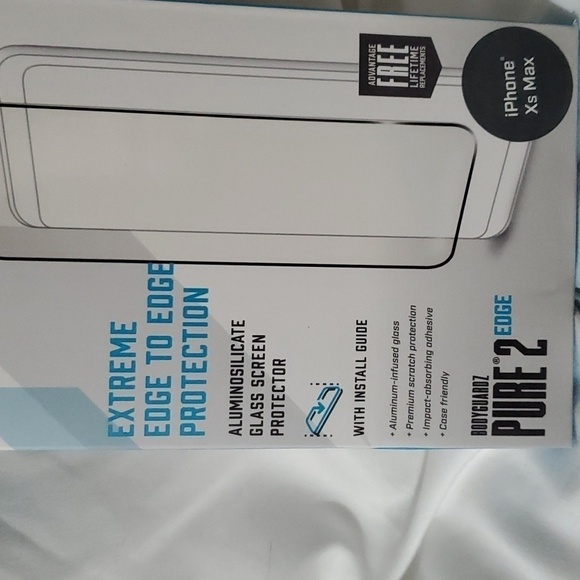 New BodyGuardz Extreme Pure 2 Edge Screen Protector for Apple iPhone XS MAX 6.5 - Picture 2 of 3